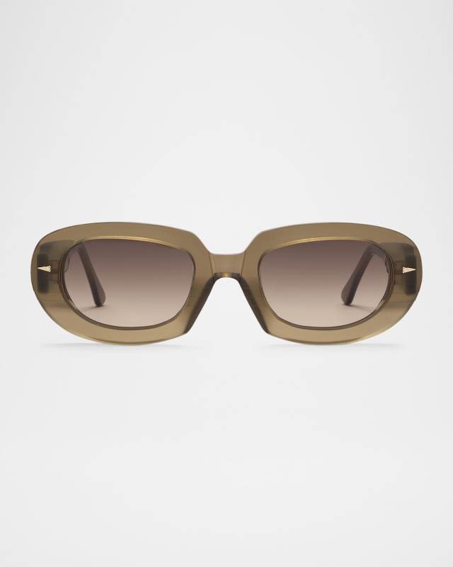 Lombards Acetate & Nylon Oval Sunglasses